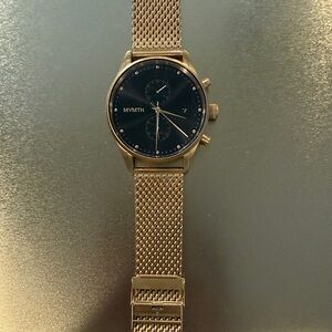 MVMT Rose Gold Mesh Chronograph with Black Dial